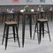 Flash Furniture Square Black Metal Bar Set, 23.5 CH-WD-TBCH-17-GG - alternate 1